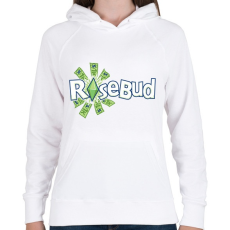 PRINTFASHION Rosebud - Női kapucnis pulóver - Fehér