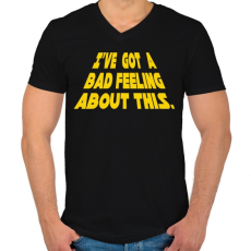 PRINTFASHION Rossz érzés - Férfi V-nyakú póló - Fekete