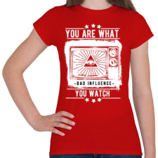 PRINTFASHION Rossz hatás - Női póló - Piros női póló