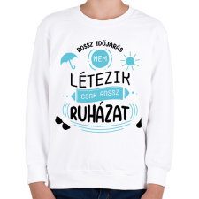 PRINTFASHION Rossz időjárás nem létezik - Gyerek pulóver - Fehér gyerek pulóver, kardigán
