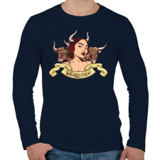 PRINTFASHION Rossz kislány - Férfi hosszú ujjú póló - Sötétkék férfi póló