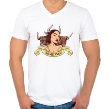 PRINTFASHION Rossz kislány - Férfi V-nyakú póló - Fehér férfi póló