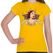 PRINTFASHION Rossz kislány - Női póló - Sárga női póló