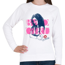 PRINTFASHION Rossz lány - Női pulóver - Fehér női pulóver, kardigán