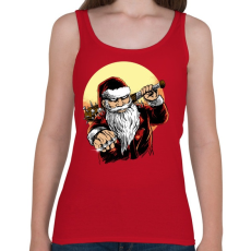 PRINTFASHION Rossz télapó - Női atléta - Cseresznyepiros