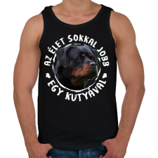 PRINTFASHION Rottweiler - Férfi atléta - Fekete atléta, trikó