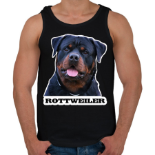 PRINTFASHION Rottweiler - Férfi atléta - Fekete atléta, trikó