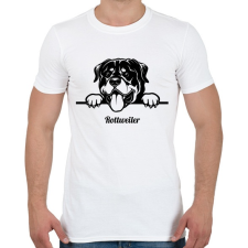 PRINTFASHION Rottweiler - Férfi póló - Fehér férfi póló