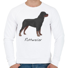 PRINTFASHION Rottweiler kutya - Férfi pulóver - Fehér férfi pulóver, kardigán