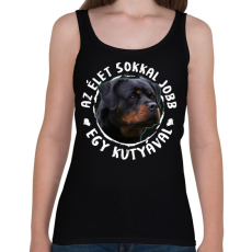 PRINTFASHION Rottweiler - Női atléta - Fekete