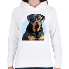 PRINTFASHION Rottweiler - Női kapucnis pulóver - Fehér