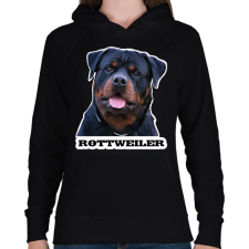 PRINTFASHION Rottweiler - Női kapucnis pulóver - Fekete női pulóver, kardigán