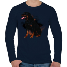 PRINTFASHION rotweiler - Férfi hosszú ujjú póló - Sötétkék férfi póló