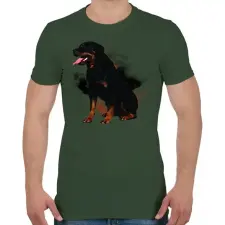 PRINTFASHION rotweiler - Férfi póló - Katonazöld férfi póló