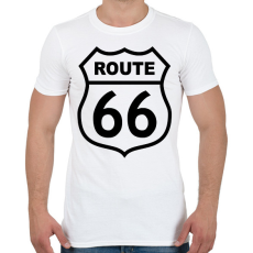 PRINTFASHION route 66 - Férfi póló - Fehér