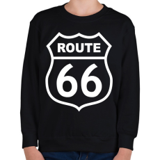 PRINTFASHION route 66 - Gyerek pulóver - Fekete