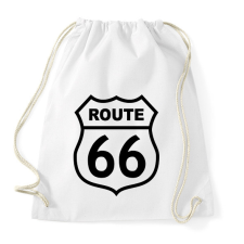 PRINTFASHION route 66 - Sportzsák, Tornazsák - Fehér tornazsák