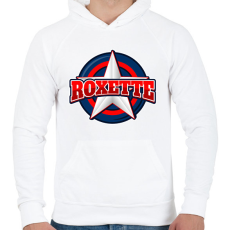 PRINTFASHION ROXETTE - Férfi kapucnis pulóver - Fehér