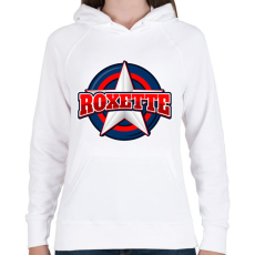 PRINTFASHION ROXETTE - Női kapucnis pulóver - Fehér