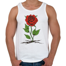 PRINTFASHION Rózsa - Férfi atléta - Fehér atléta, trikó