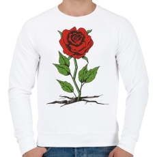 PRINTFASHION Rózsa - Férfi pulóver - Fehér