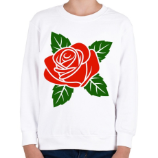 PRINTFASHION Rózsa - Gyerek pulóver - Fehér