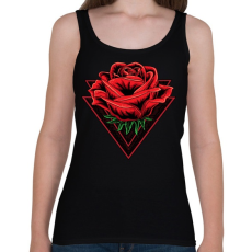 PRINTFASHION Rózsa háromszög - Női atléta - Fekete