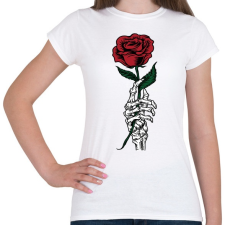 PRINTFASHION Rózsa - Női póló - Fehér női póló