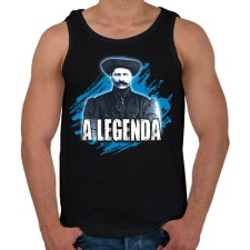 PRINTFASHION Rózsa Sándor a legenda - Férfi atléta - Fekete atléta, trikó