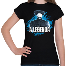 PRINTFASHION Rózsa Sándor a legenda - Női póló - Fekete női póló