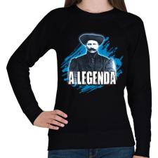 PRINTFASHION Rózsa Sándor a legenda - Női pulóver - Fekete női pulóver, kardigán