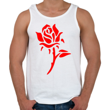 PRINTFASHION Rózsa - vörös - Férfi atléta - Fehér atléta, trikó