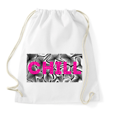 PRINTFASHION Rózsaszín CHILL - Sportzsák, Tornazsák - Fehér tornazsák