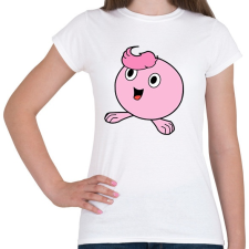 PRINTFASHION Rózsaszín gömböc - Női póló - Fehér női póló