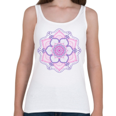 PRINTFASHION Rózsaszín-kék mandala - Női atléta - Fehér