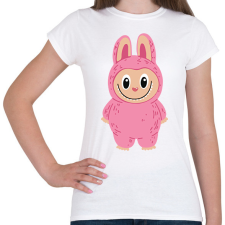 PRINTFASHION Rózsaszín Labubu - Női póló - Fehér női póló
