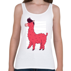 PRINTFASHION Rózsaszín láma - Női atléta - Fehér