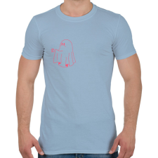 PRINTFASHION Rózsaszín szellem2 - Férfi póló - Világoskék férfi póló