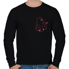 PRINTFASHION Rózsaszín szellem - Férfi pulóver - Fekete