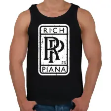 PRINTFASHION RP - Rich Piana - Férfi atléta - Fekete atléta, trikó