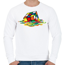 PRINTFASHION Rubic Cube - Férfi pulóver - Fehér