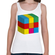 PRINTFASHION rubik 3D - Női atléta - Fehér