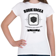 PRINTFASHION rubik-kocka-black-white - Női póló - Fehér női póló