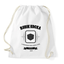 PRINTFASHION rubik-kocka-black-white - Sportzsák, Tornazsák - Fehér tornazsák