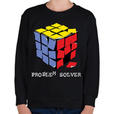 PRINTFASHION Rubik kocka egyszerűen - Gyerek pulóver - Fekete gyerek pulóver, kardigán