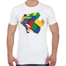 PRINTFASHION Rubik kocka - Férfi póló - Fehér férfi póló