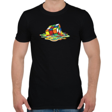 PRINTFASHION Rubik Kocka - Férfi póló - Fekete férfi póló