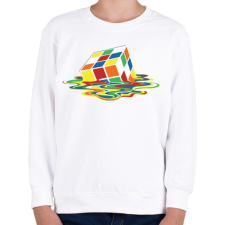 PRINTFASHION Rubik Kocka - Gyerek pulóver - Fehér gyerek pulóver, kardigán