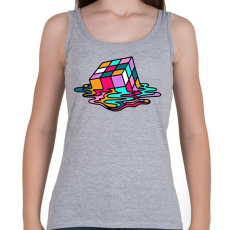 PRINTFASHION Rubik kocka - Női atléta - Sport szürke