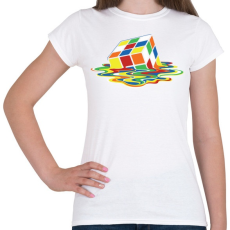PRINTFASHION Rubik Kocka - Női póló - Fehér
